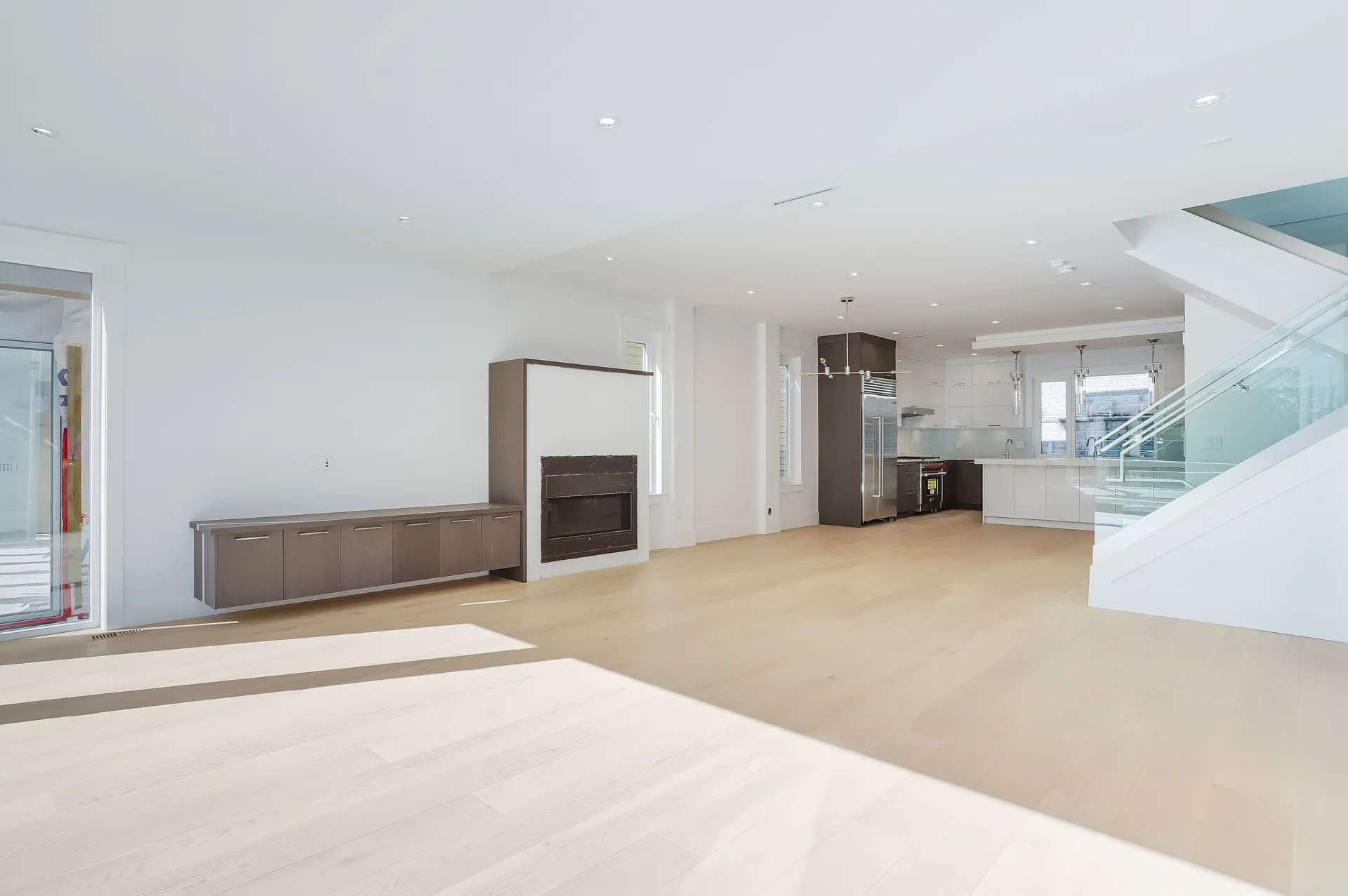 Deep Cove coastal modern home, daytime front exterior, view 10