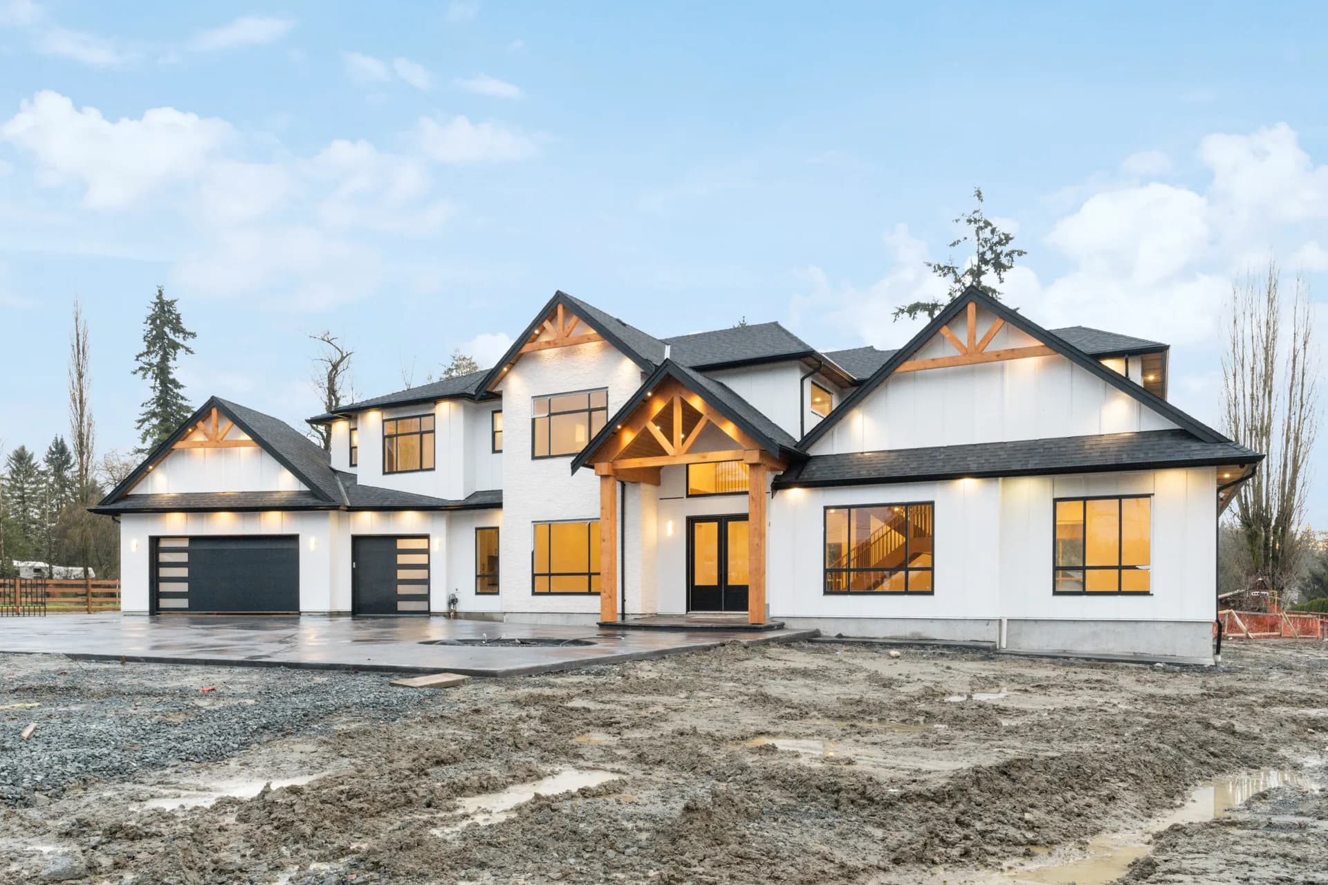 Langley modern custom estate, daytime front exterior