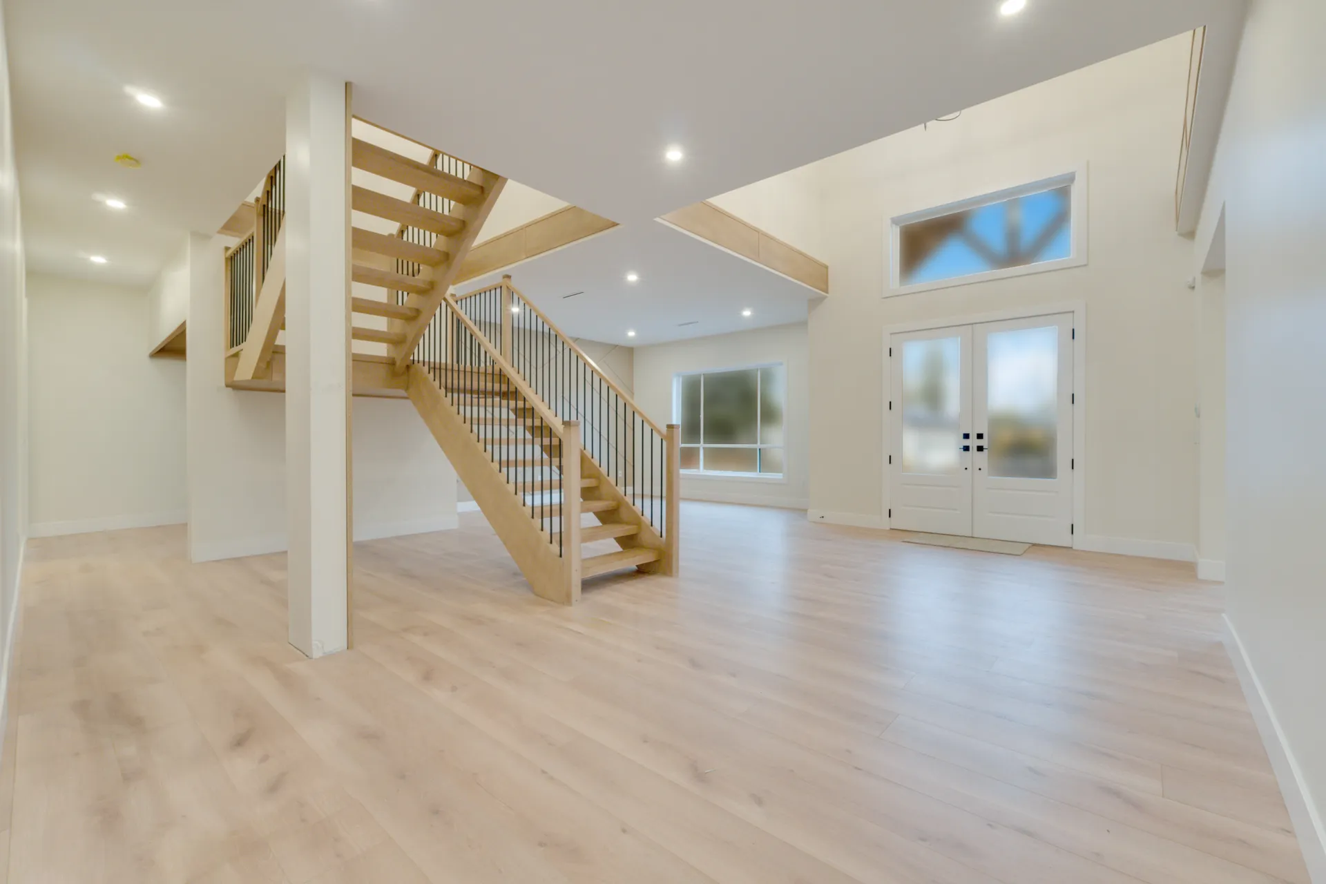 Langley modern custom estate, daytime front exterior, view 7