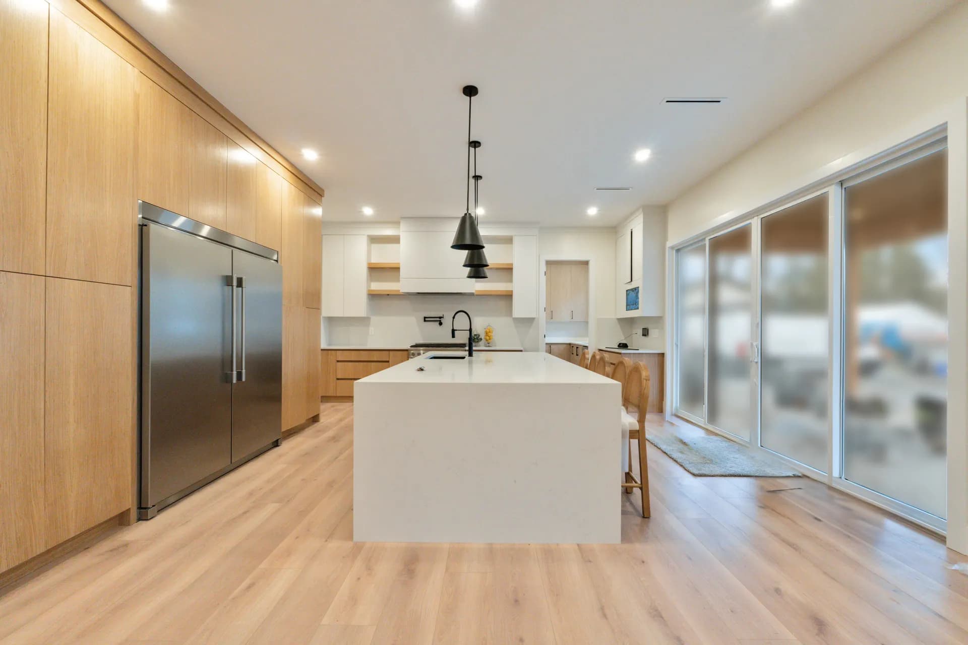 Langley modern custom estate, daytime front exterior, view 8
