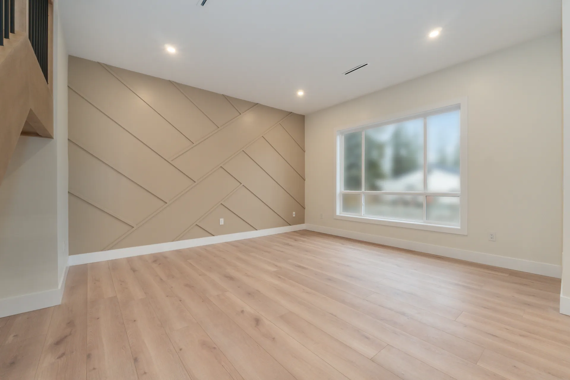 Langley modern custom estate, daytime front exterior, view 9