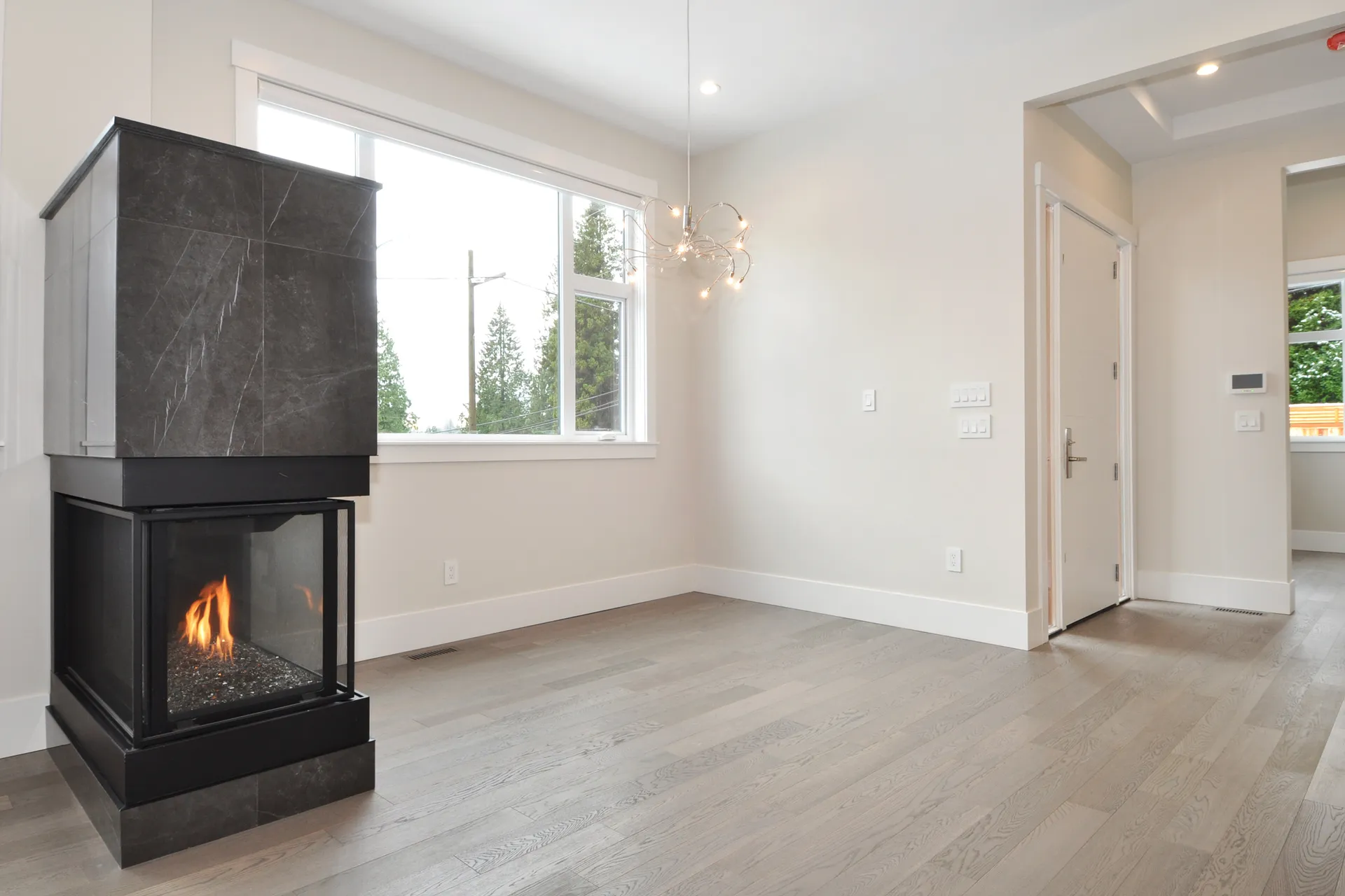 Lynn Valley contemporary family home, open kitchen and living room, view 10