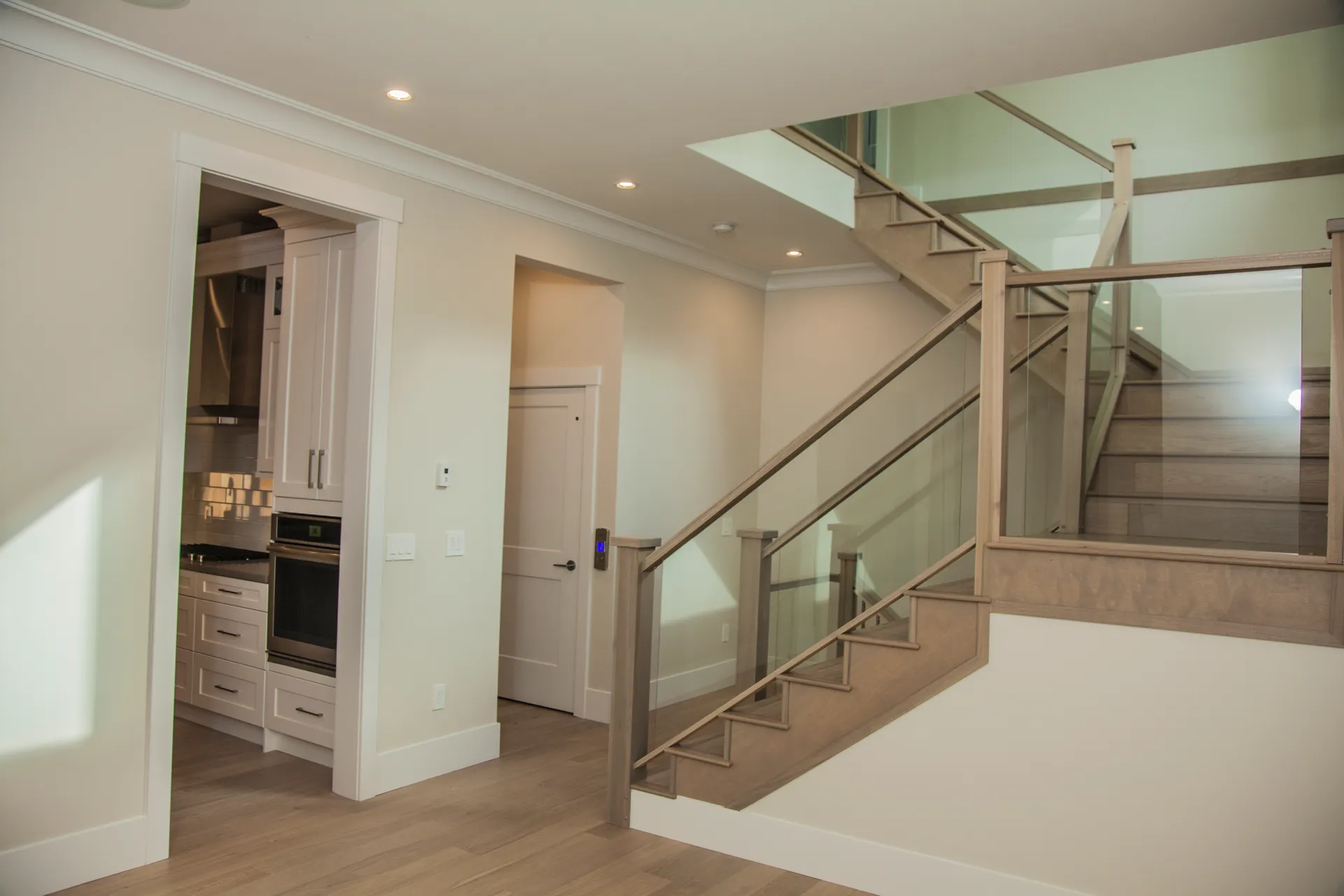Westlynn modern family residence in North Vancouver, daytime front exterior, view 7